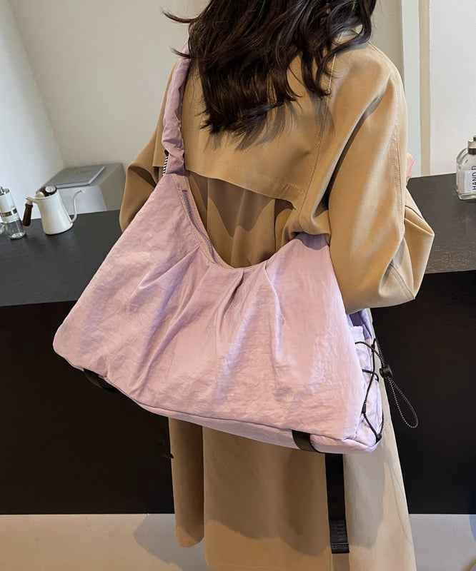 Simple Purple Durable Large Capacity Messenger Bag - Woolova