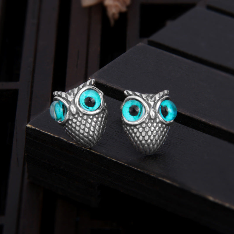 Owl Stud Earrings-Woolova