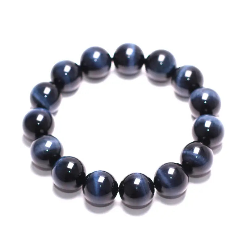 Cat-Eye Effect Tiger-Eye Stone Bead Bracelet-Woolova