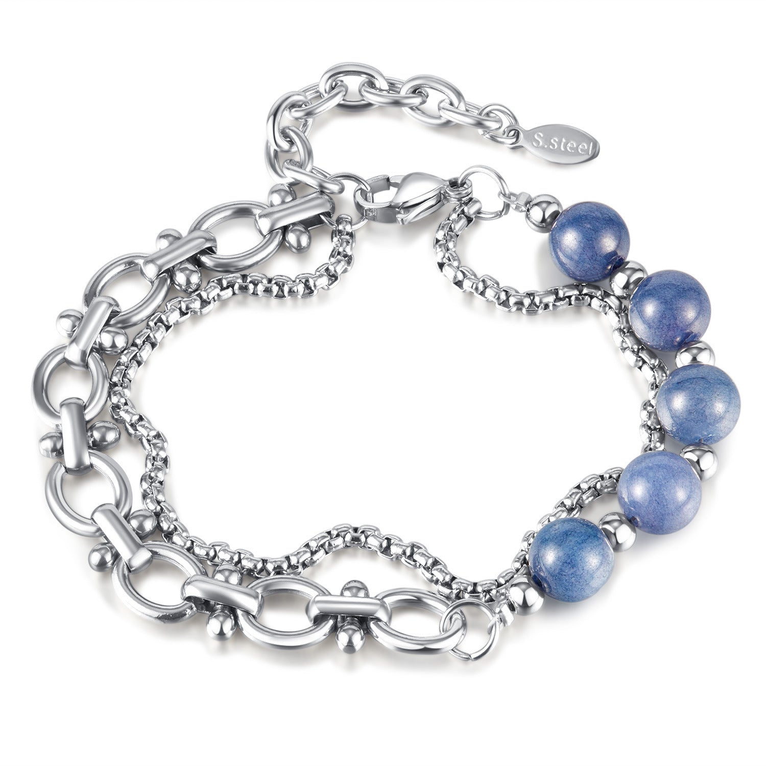 Double-Layer Chain Aventurine Bracelet-Woolova
