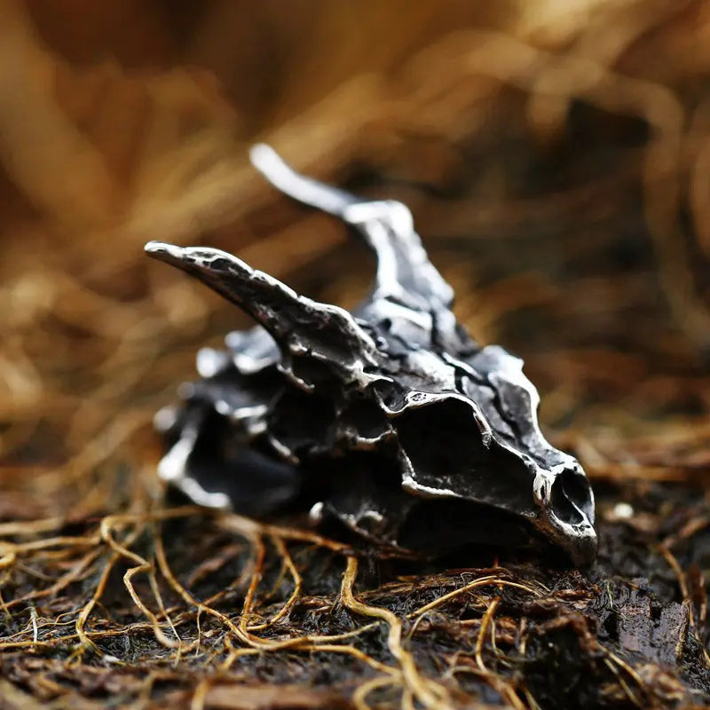 Dragon Skull Stainless Steel Pendant-Woolova