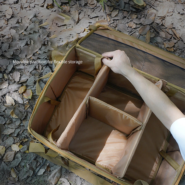 OUTDOOR CAMPING HARD SHAPED LARGE CAPACITY COOKWARE TOOL STORAGE BAG 87505041YL-Woolova