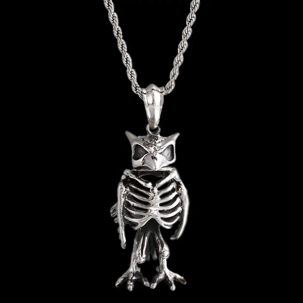 Eagle Skeleton Stainless Steel Pendant-Woolova