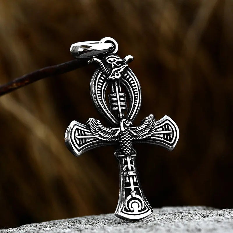 Egyptian Style Coptic Ankh Stainless Steel Pendant-Woolova