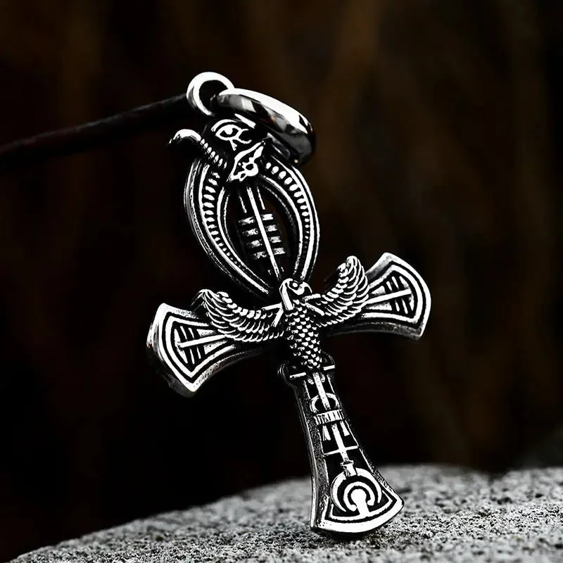 Egyptian Style Coptic Ankh Stainless Steel Pendant-Woolova