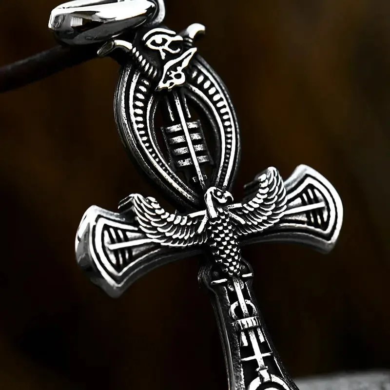Egyptian Style Coptic Ankh Stainless Steel Pendant-Woolova