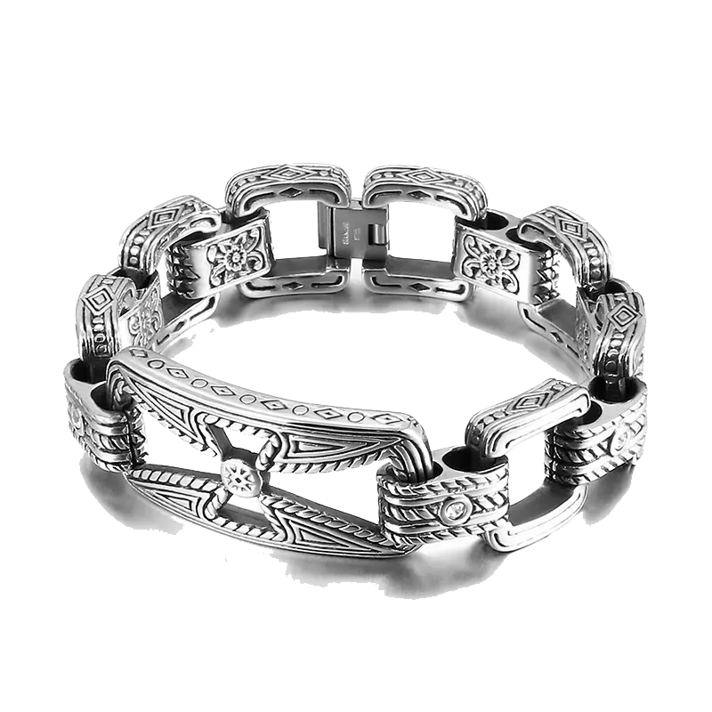 Hollow Cross Stainless Steel Bracelet-Woolova