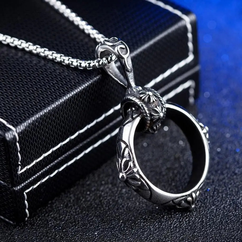 Hoop Style Stainless Steel Pendant-Woolova