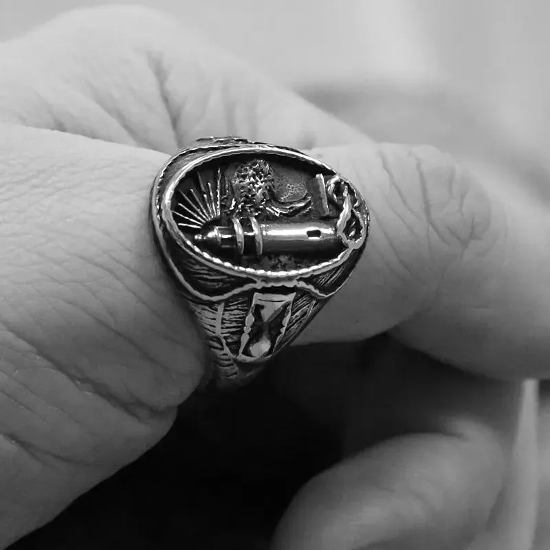 Lighthouse Stainless Steel Ring-Woolova