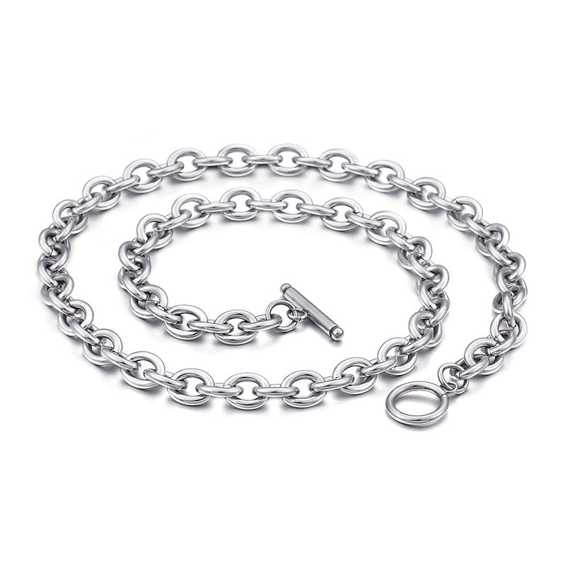 Minimalist O-Link Chain Stainless Steel Necklace Bracelet-Woolova
