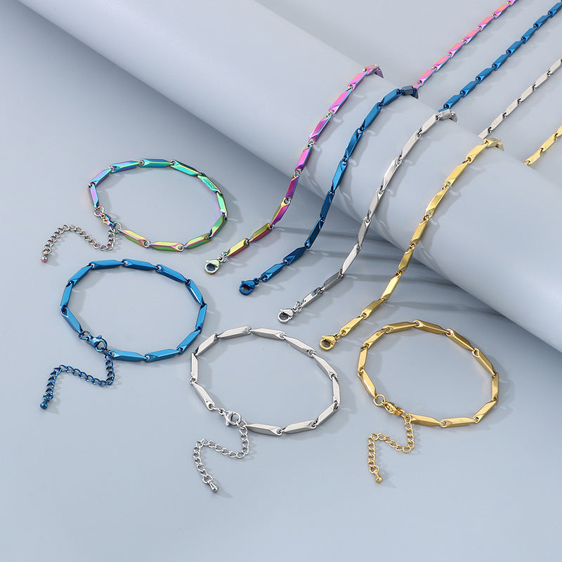 Minimalist Rhombus Bamboo Joint Necklace-Woolova