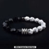 White Turquoise/ Black Agate