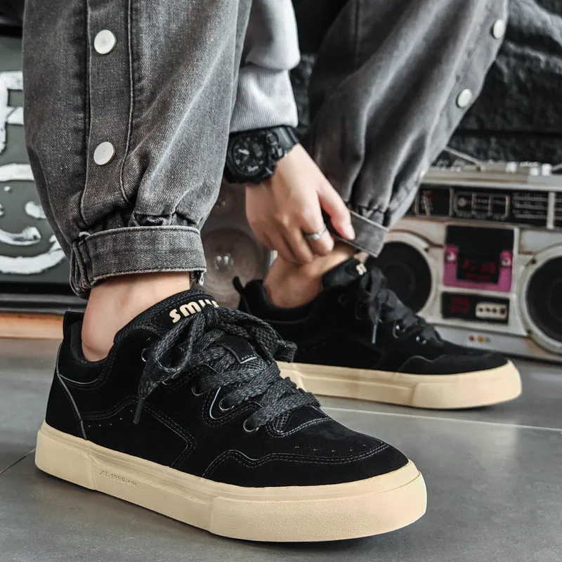Men Fashion Solid Canvas Flat Casual Sneakers-Woolova