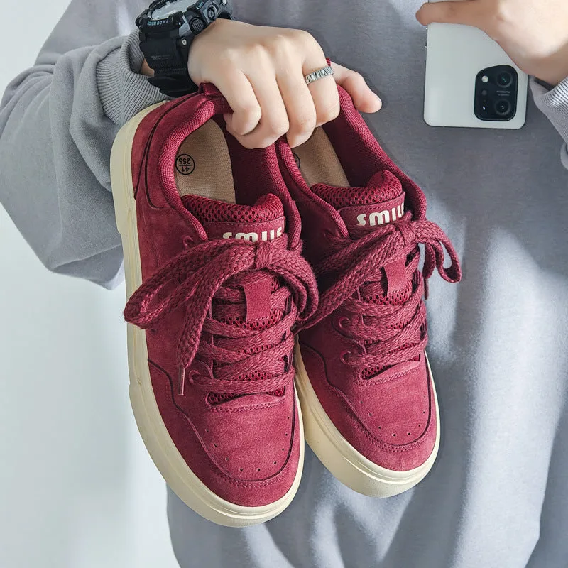 Men Fashion Solid Canvas Flat Casual Sneakers-Woolova