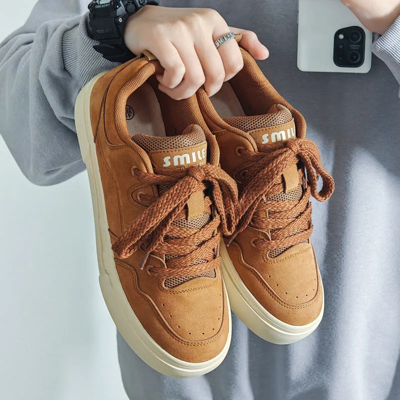 Men Fashion Solid Canvas Flat Casual Sneakers-Woolova
