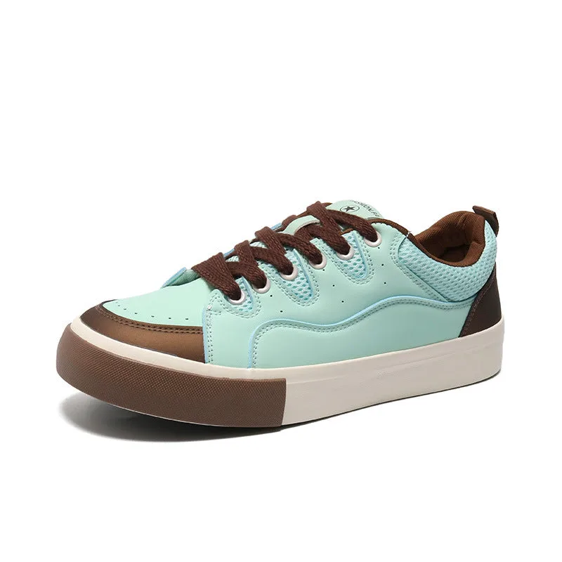 Men Fashion Color Matching Flat Casual Skate Shoes-Woolova