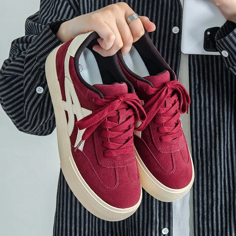 Men Fashion Canvas Breathable Flat Casual Skate Shoes-Woolova
