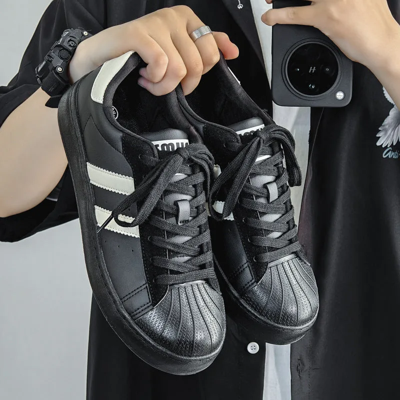 Men Fashion Casual Flat Skate Shoes Court Sneakers-Woolova