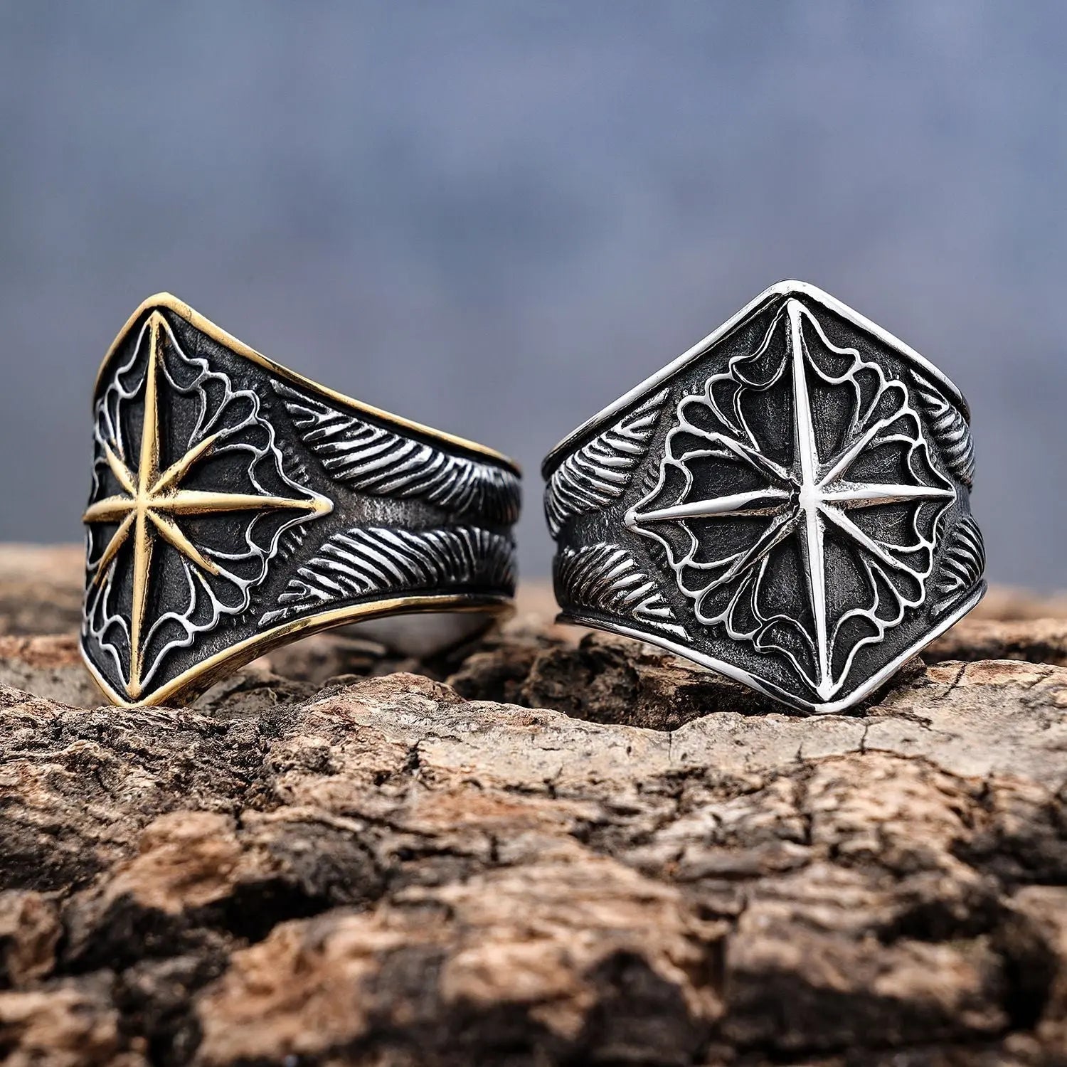 Polar Star Guiding Star Stainless Steel Ring-Woolova