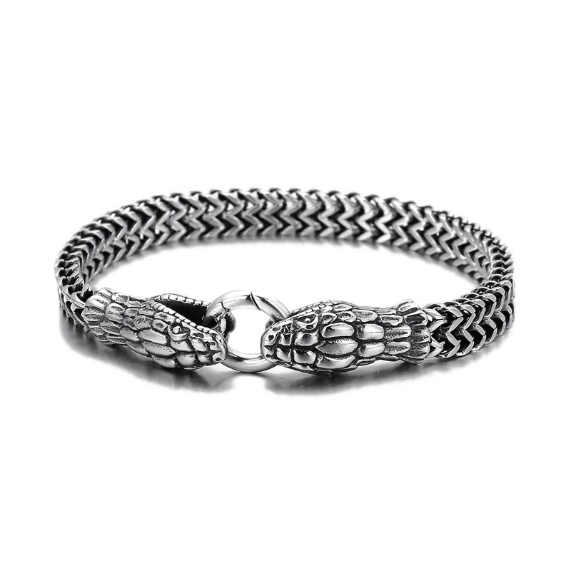 Snake Style Stainless Steel Bracelet-Woolova
