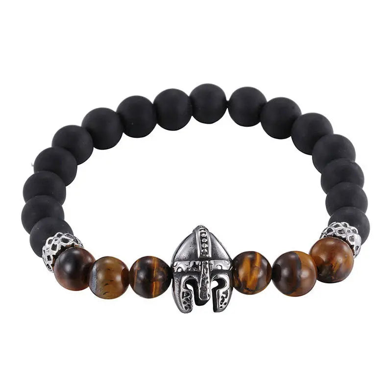 Spartan Stainless Steel Bead Bracelet-Woolova