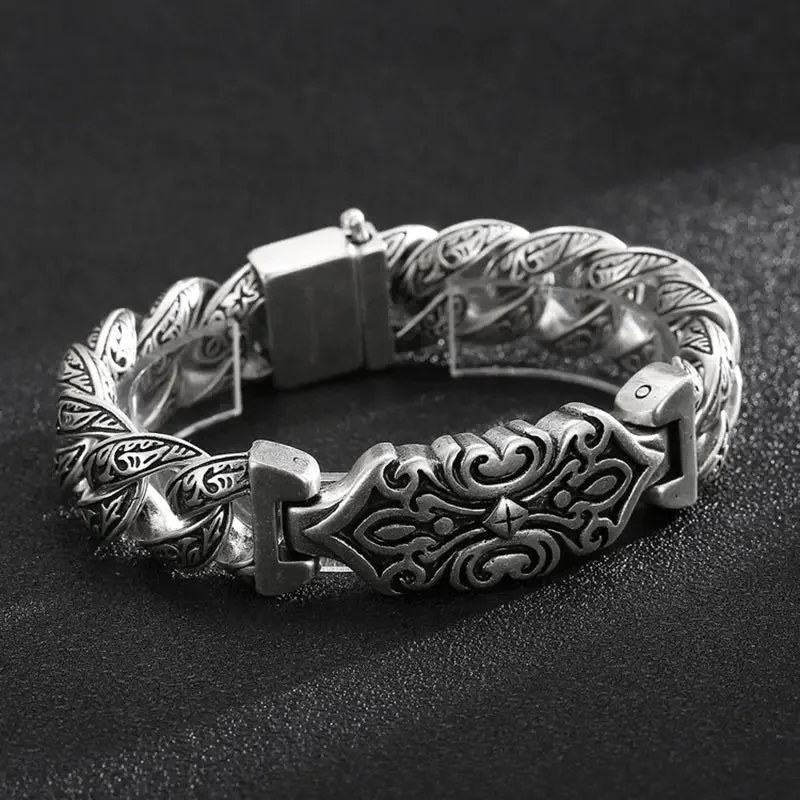 Totem Style Open Box Clasp Stainless Steel Bracelet-Woolova