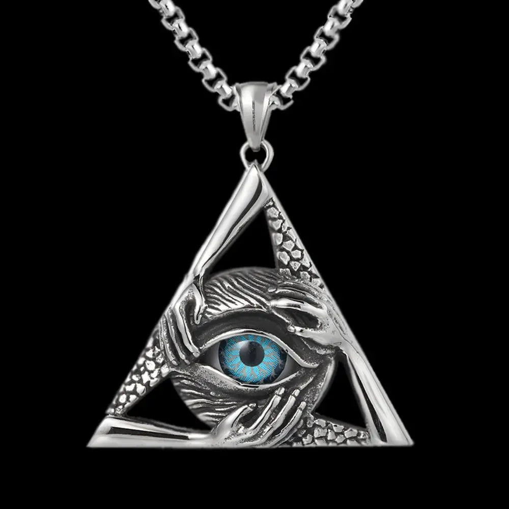 Triangle Eye of Horus Pendant-Woolova