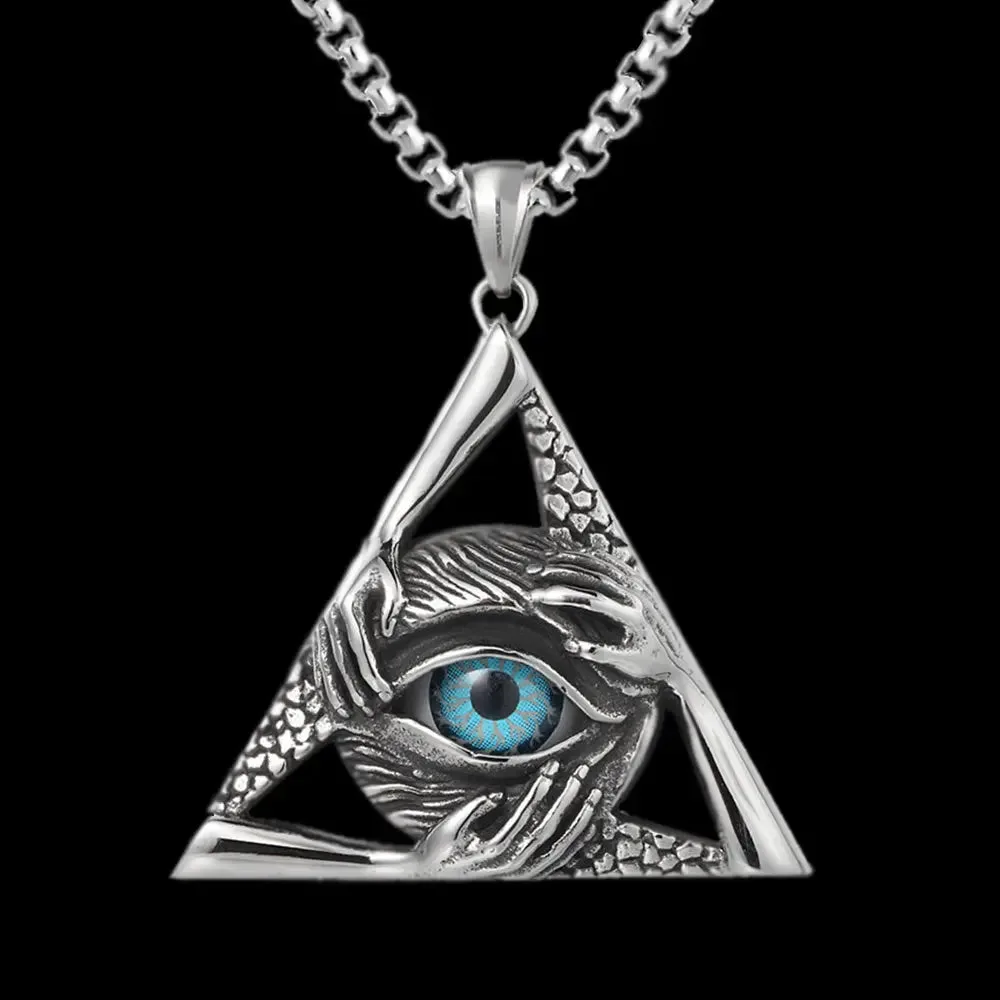 Triangle Eye of Horus Pendant-Woolova