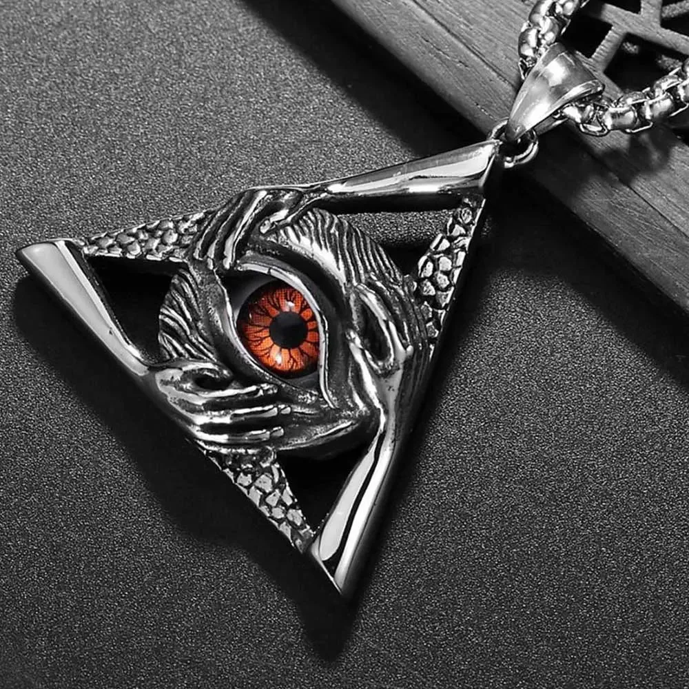 Triangle Eye of Horus Pendant-Woolova