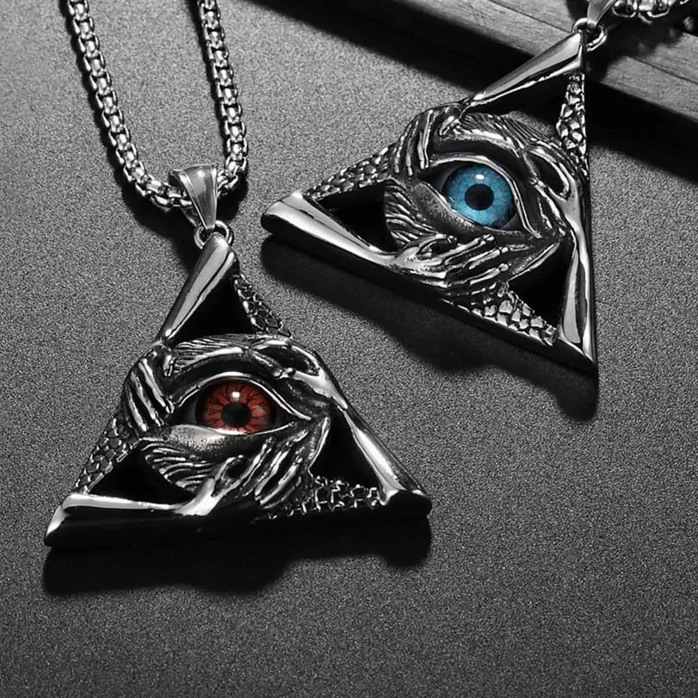 Triangle Eye of Horus Pendant-Woolova