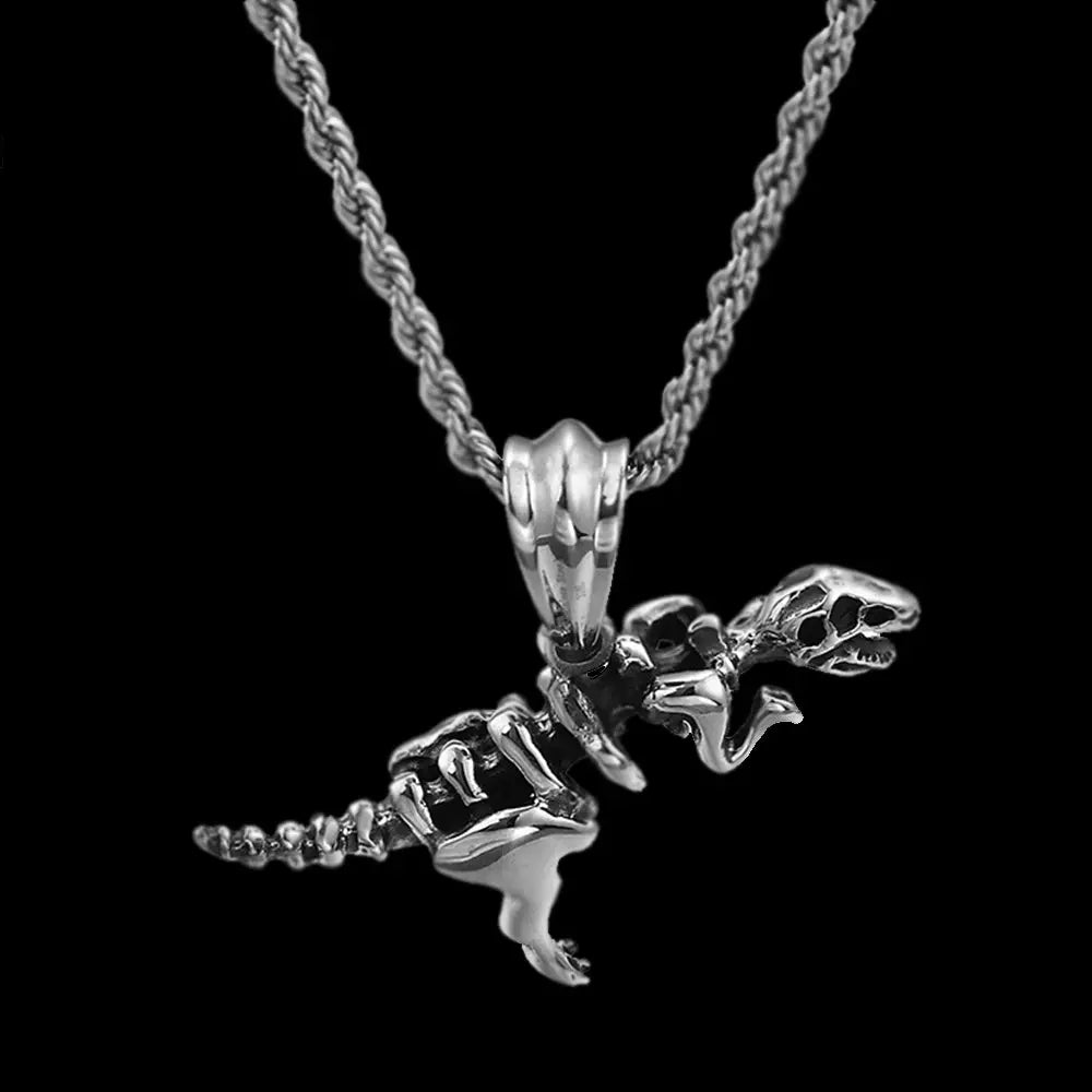 Triceratops Dinosaur Stainless Steel Pendant-Woolova