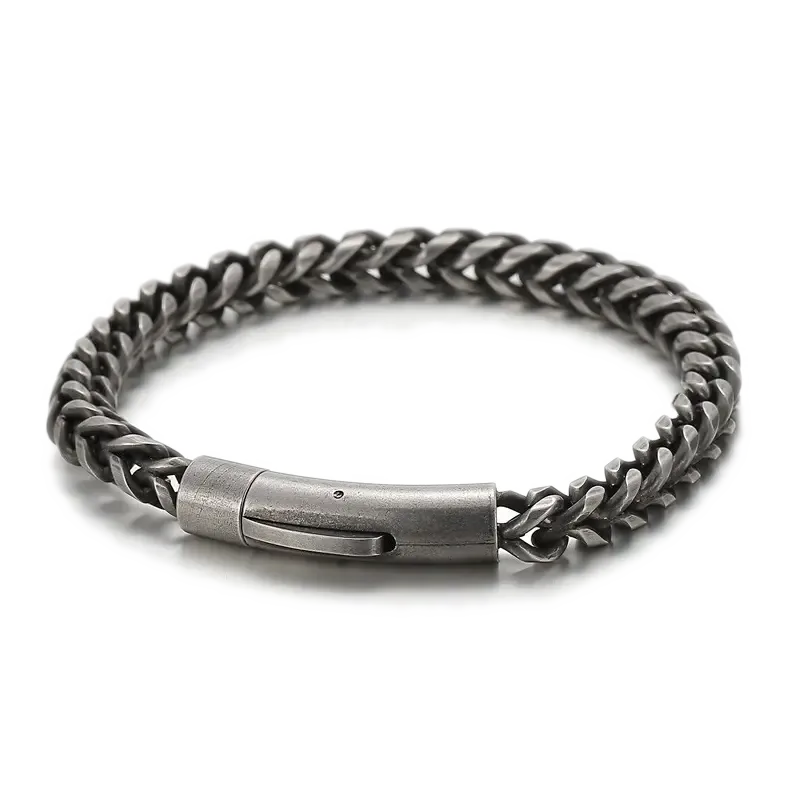 Wheat Chain Stainless Steel Bracelet-Woolova