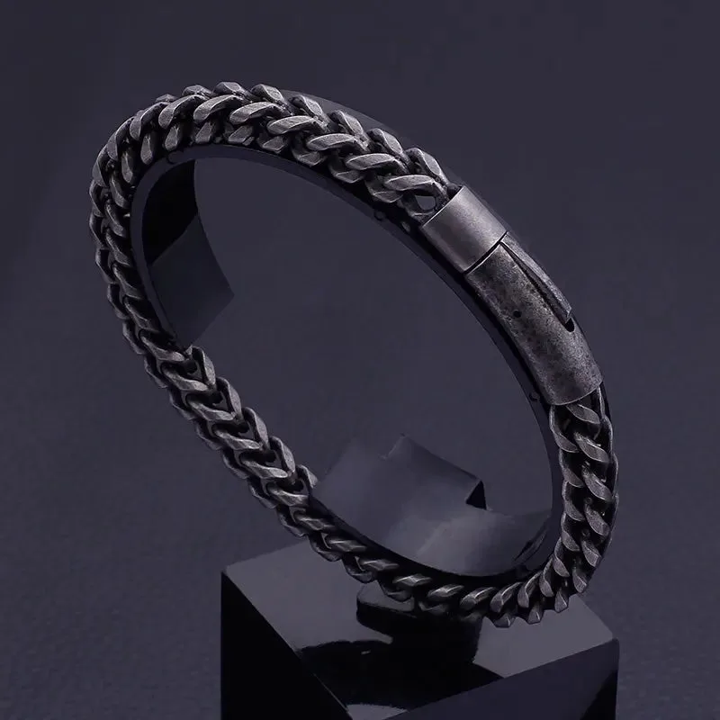 Wheat Chain Stainless Steel Bracelet-Woolova