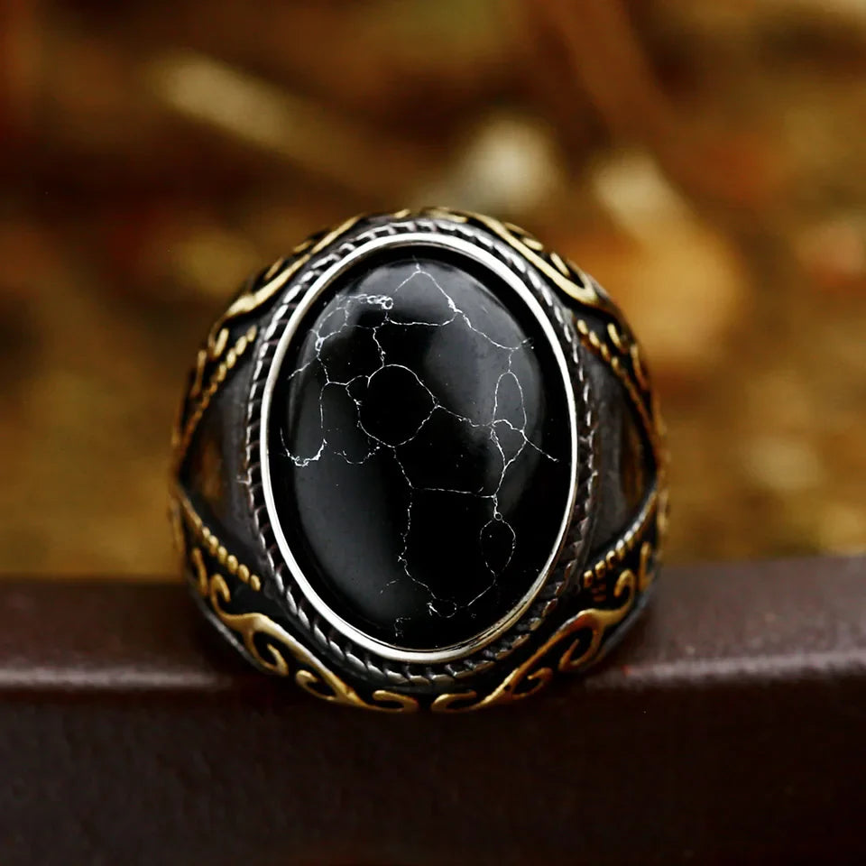 Arabian Gem Stainless Steel Ring-Woolova
