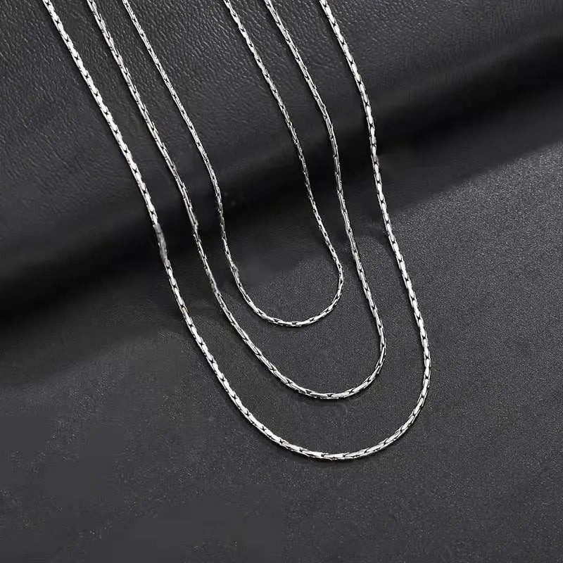 Bamboo Chain Stainless Steel Necklace-Woolova