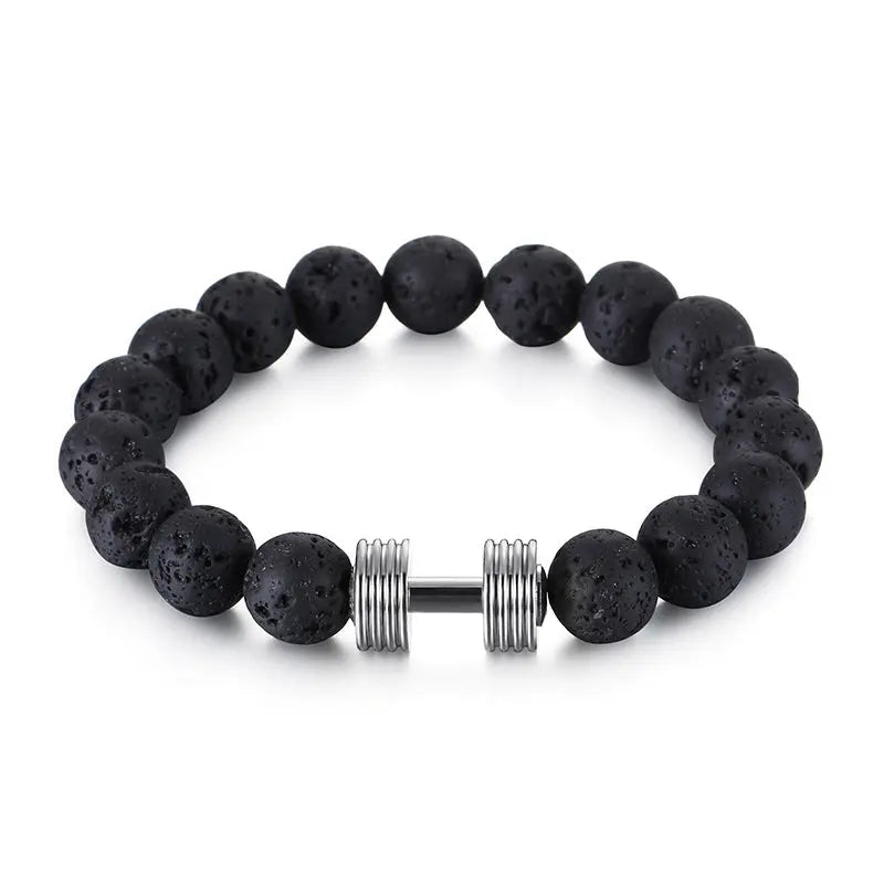 Beaded Tiger Eye Bracelet Lava Rock Bracelet, Stress Relief-Woolova