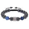 Black Magnet Bead+Blue Stone