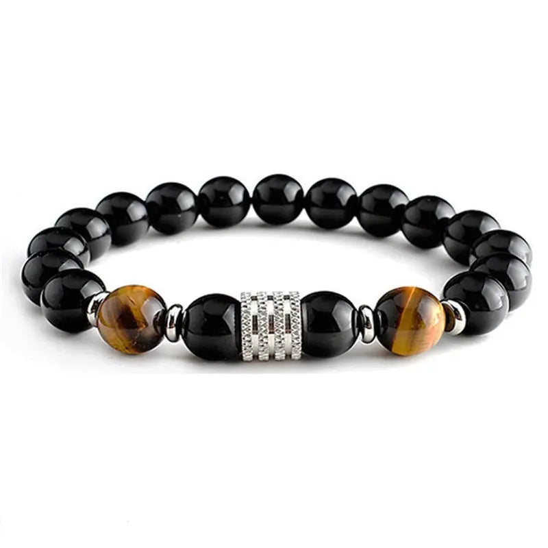 Black Magnet Braided Bracelet-Woolova